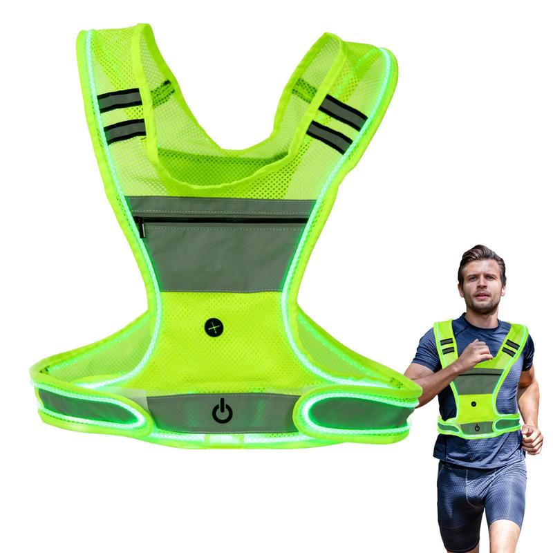 Running Visibility Gear - LED Front Light Up Running Vest,