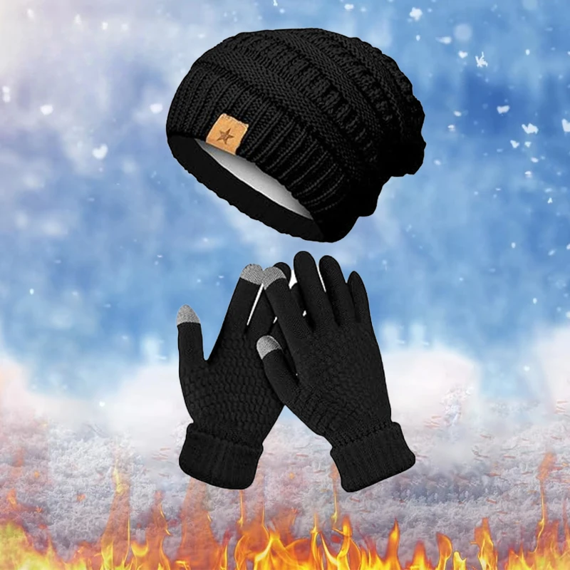 Conjunto de luvas e chapéu de  - Running Gear For Winter avaliação e preço