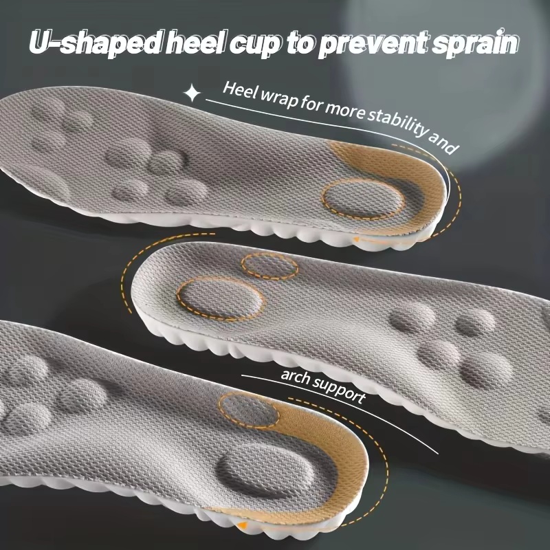 4 pçs 4d palmilha de corrida s - Insole Arch Support avaliação e preço