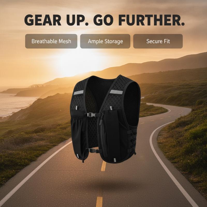 Novo Colete de Corrida Unissex - Running Gear Marathon avaliação e preço